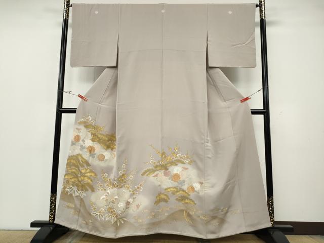 平和屋着物●創業460年・千總 色留袖 刺繍 雲取り松竹梅文 金彩 伊勢丹扱い 正絹 逸品 CABH2404ut|平和屋