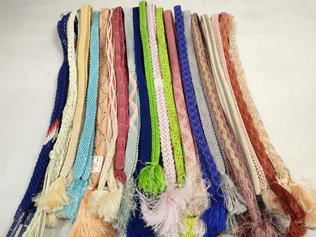 平和屋着物＊夏物 和装小物 帯締め20本セット レース織 手組紐 金糸 逸品 DABC1555zzz｜平和屋