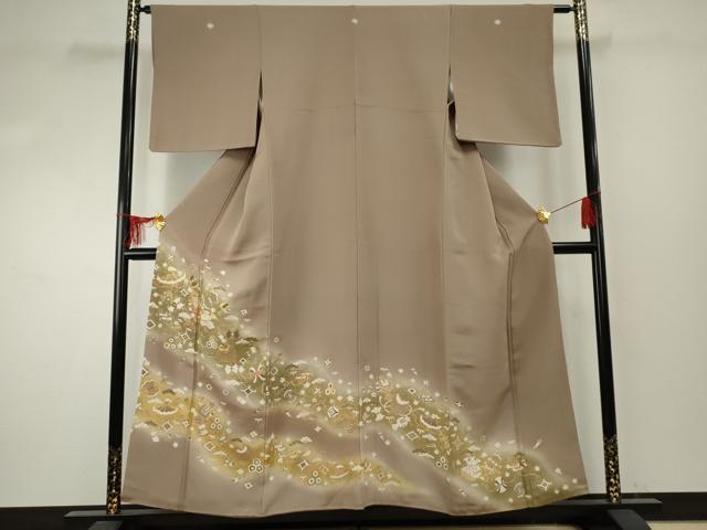 長閑やかさ屋御召しもの●晴れ晴れしい色留袖 友禅 駒刺しゅう 吉祥宝尽くし 暈し染め 正絹 珠玉 AABF1018cs