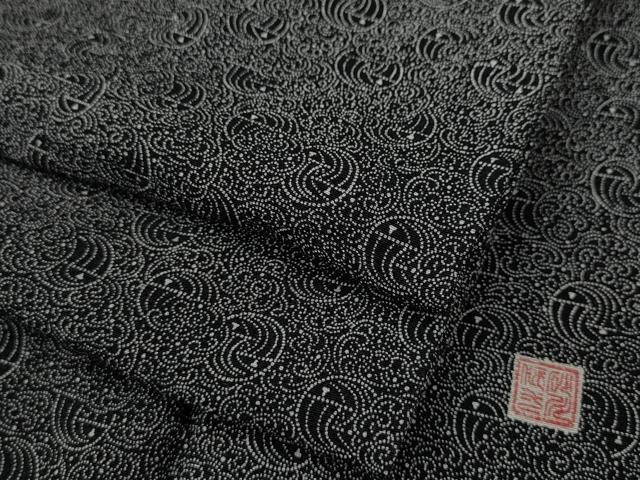 楽天市場】平和屋着物○伝統工芸士 坂尻耕人作 江戸小紋 百柄 黒地