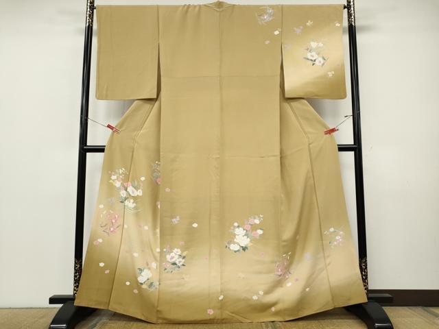 平和屋着物●訪問着　舞花文　暈し染め　ますいわ屋扱い　正絹　逸品　CABJ6614ut｜平和屋