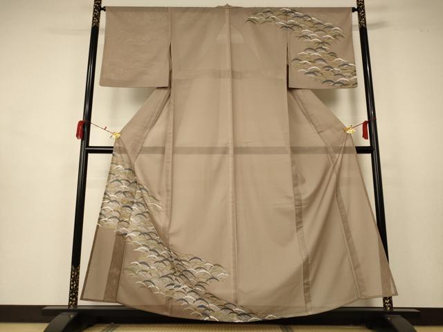 平和屋着物*夏物 訪問着 絽 雪芝文 洗える着物 AABA9418jd|平和屋
