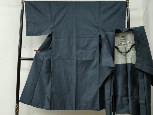 長閑やかさ屋御召しもの●成人男性 発祥地大島紬 合奏団 120亀甲 総端っこ 正絹 珠玉 CABE2766yc