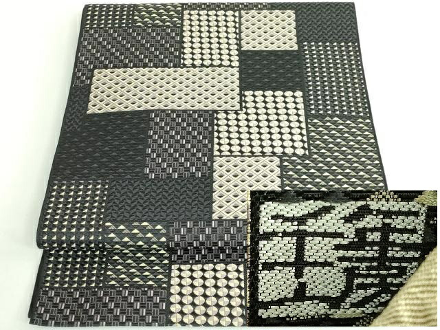 長閑やかさ屋中央局●飛び切り 1897年打ち立てる 高家岡野 発祥地筑前博多織 千年細工場 言い慣わし芸術士 山縣浩司 八寸名古屋帯 切り子ガラス柄 珠玉 DZAB0938kh5