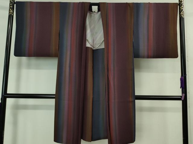 楽天市場】平和屋-こころ店□極上 山本流石 墨染居 長羽織 市松紋紗