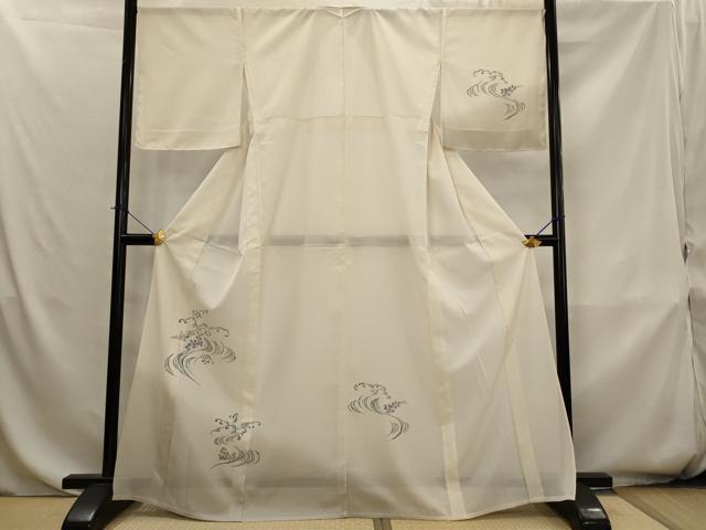 平和屋着物*夏物 訪問着 絽 流水花文 暈し染め 銀彩 洗える着物 未使用 AABK8820st|平和屋