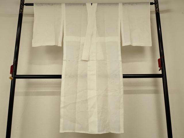長閑やかさ屋御召しもの＊夏物 長襦袢 水流花紋紗 アイヴォリー色 麻 珠玉 AABD8899jd