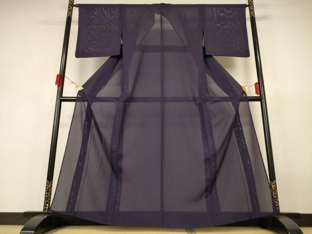 長閑やかさ屋御召しもの＊夏物 色無地 絽 黒紅色 洗える御召しもの AABH6537jd