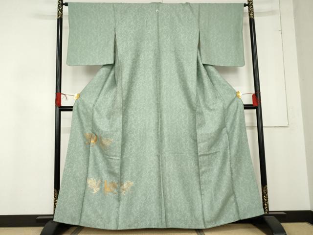 楽天市場】□平和屋□紋屋井関 御寮織 お召 色無地 白茶 桐竹鳳凰地紋