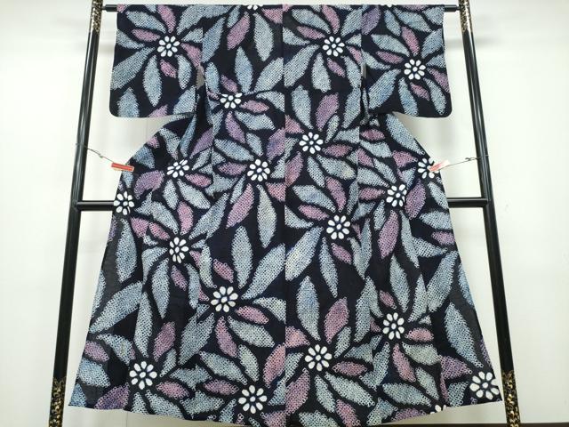 平和屋着物∴夏物 浴衣 有松鳴海絞り 舞花文 綿 逸品 CAAY4705ng|平和屋