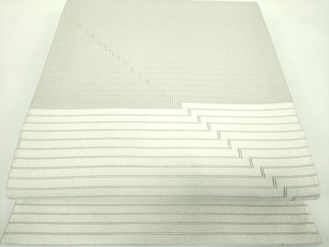 平和屋着物●西陣　織楽浅野　銀座きしや　六通柄袋帯　横段文　正絹　逸品　未使用　DABD1341ps｜平和屋