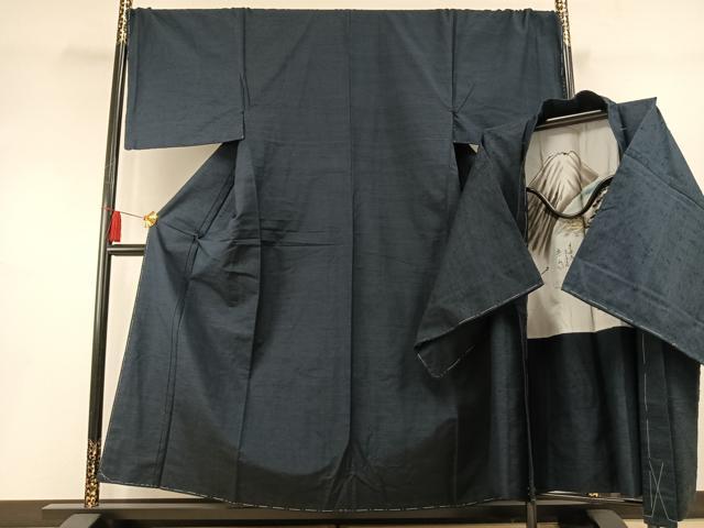 長閑やかさ屋お召しもの●成人男性 紬 合奏団 褐返色 キングサイズ 正絹 珠玉 未当て嵌める AABF5978fy