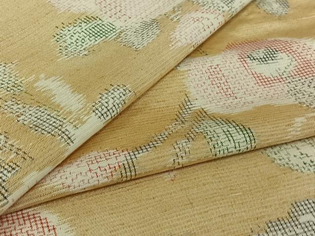 平和屋着物▽上質な紬　単衣　枝花文　正絹　逸品　AABJ0171jh｜平和屋