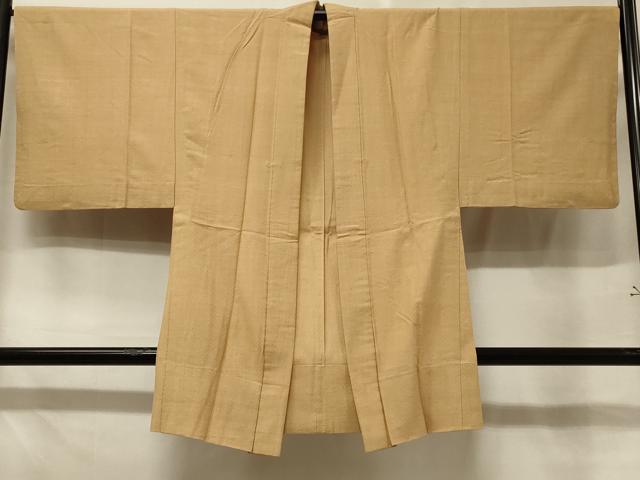 平和屋着物＃男性　長羽織　紬地　単衣　霞文　蜂蜜色　正絹　逸品　CABE5326in｜平和屋 14,768円