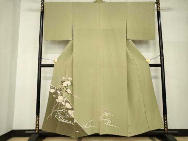 平和屋着物●訪問着　友禅　流水花文　正絹　逸品　AABI2430ck｜平和屋 30,420円