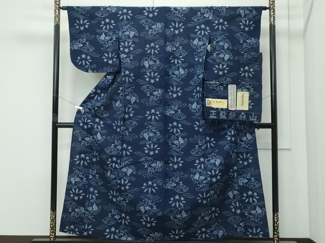 楽天市場】平和屋本店□極上 森山虎雄製 久留米絣 綿 反物 着尺 天然