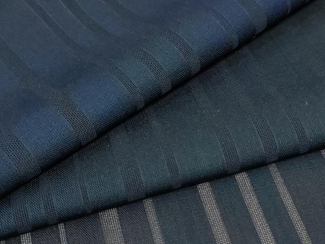 長閑やかさ屋御召しもの＊夏物 小紋 縦絽 霞文 暈し染め 正絹 珠玉 AABE4293jd