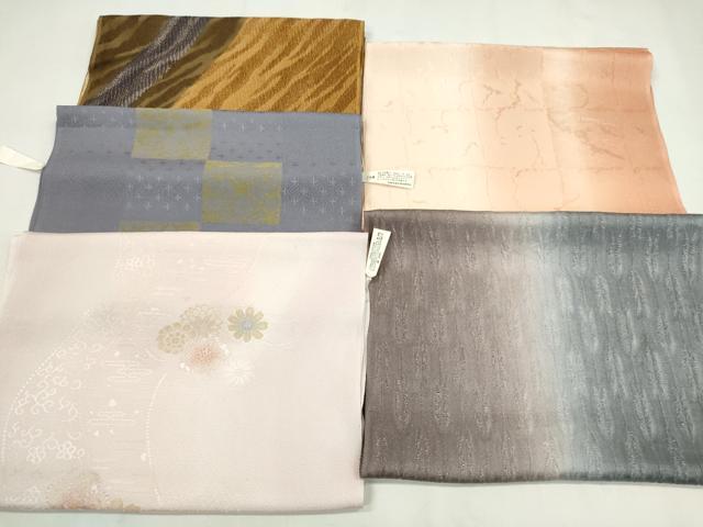 平和屋着物★和装小物 帯揚げ5枚セット 正絹 全て丹後ちりめん 逸品 未使用 CABD8652ju