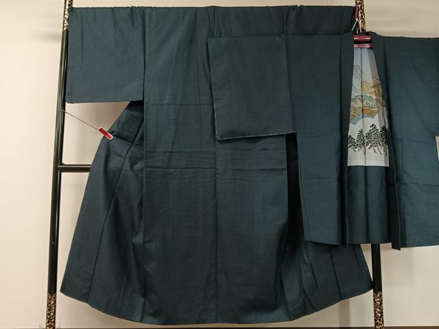 平和屋着物●男性 紬 アンサンブル 100亀甲 総詰め 正絹 逸品 未使用 CABB5089vp|平和屋