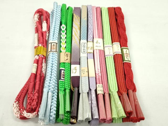 平和屋着物●和装小物 帯締め10本セット 高麗組 御岳組 金糸 逸品 未使用 CABF7307ju