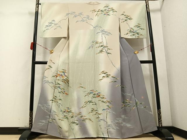 平和屋着物○訪問着 作家物 立波松梅文 暈し染め 正絹 逸品 CAAY9471th