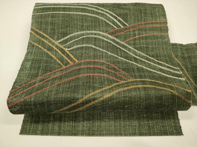 平和屋着物＊夏物 八寸名古屋帯 流水文 金糸 正絹 逸品 DAAY8395cm｜平和屋