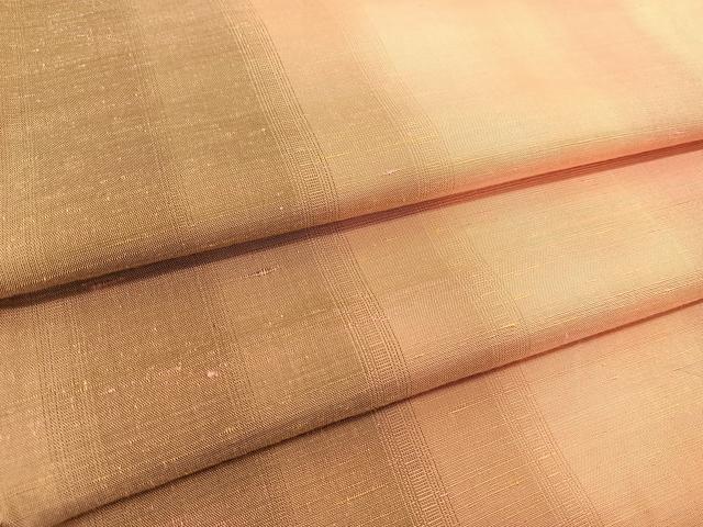 平和屋着物○紅花紬 米沢 間道 正絹 逸品 CAAS9353th