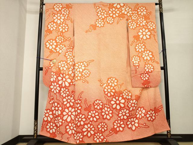 平和屋着物●豪華振袖 総絞り 枝花文 正絹 逸品 AABI8239ck|平和屋