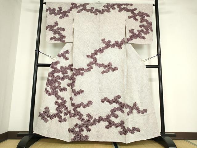 平和屋着物●訪問着 総絞り 舞花文 正絹 逸品 DABA4884az|平和屋
