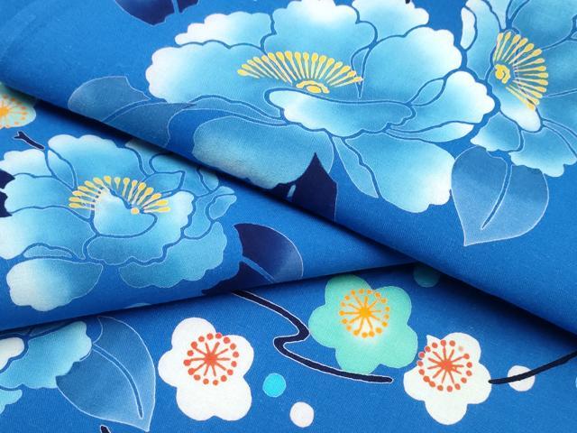 平和屋着物∴夏物 浴衣 注染 枝梅牡丹花文 日本製 綿 逸品 CABH1580ng|平和屋