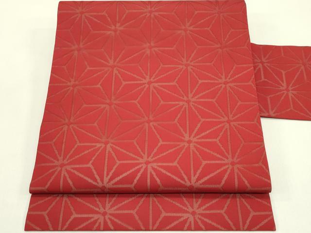 平和屋着物＊夏物 全通柄 九寸名古屋帯 麻の葉文様 正絹 逸品 未使用 CABI5393rv｜平和屋