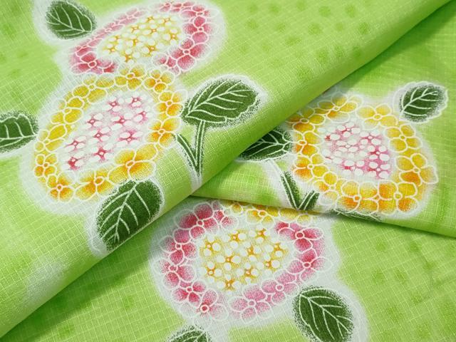 平和屋着物&there4;夏物　浴衣　綿紅梅　紫陽花　綿　逸品　CABH1555ng｜平和屋