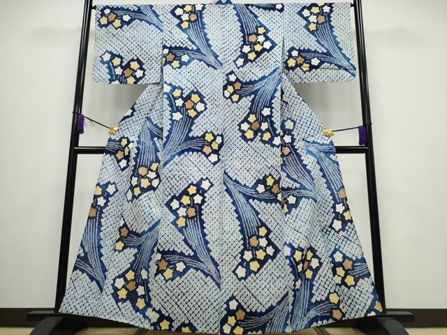平和屋着物&there4;夏物 浴衣 有松鳴海絞り 花束文 綿 逸品 CABA0421ng｜平和屋