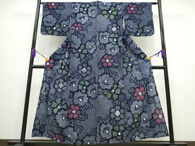 平和屋着物&there4;夏物 浴衣 有松鳴海絞り 椿花文 綿 逸品 CABA0440ng｜平和屋