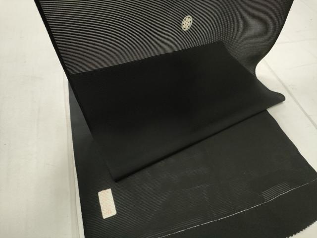 長閑やかさ屋御召しもの＊夏物 黒紋付 黒布切れ 着尺 京草木染 珠玉 未当てはめる DAAW8152zzz