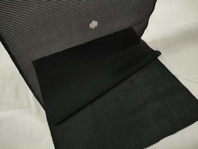 長閑やかさ屋御召しもの＊夏物 黒紋付 黒布切れ 着尺 絽 洗える御召しもの 未当て嵌める DAAW8178zzz