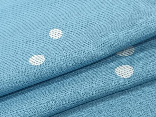 平和屋着物＊夏物 小紋 絽縮緬 ドット柄 正絹 逸品 CABI3671xi｜平和屋