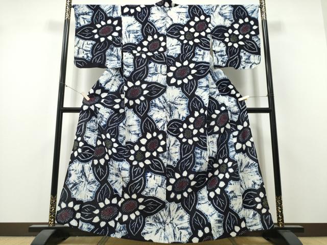 平和屋着物∴夏物 浴衣 有松鳴海絞り 向日葵 ひまわり 綿 逸品 CABH1595ng|平和屋