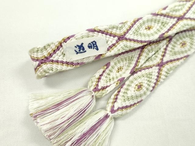 平和屋本店□極上 有職組紐道明 帯締め 唐組 桐壺 金糸 宮内庁