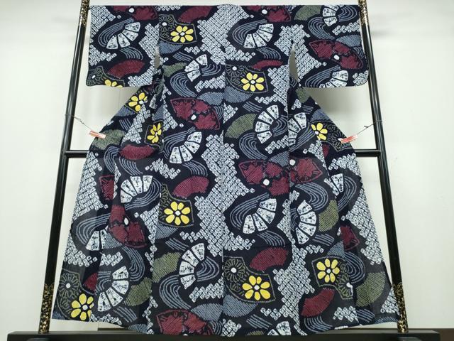 平和屋着物&there4;夏物 浴衣 有松鳴海絞り 流水地紙花文 綿 逸品 CABA0499ng｜平和屋 12,130円