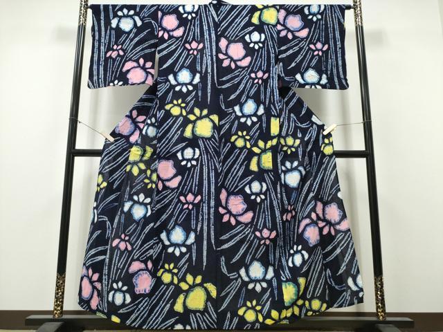 平和屋着物&there4;夏物　浴衣　有松鳴海絞り　杜若　綿　逸品　CABJ0001ng｜平和屋