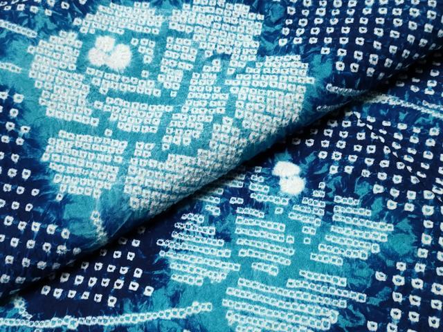 平和屋着物∴夏物 浴衣 有松鳴海絞り 枝牡丹 綿 逸品 CABJ0002ng|平和屋