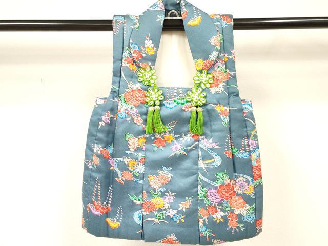 平和屋着物[]女の子　子供　被布　型染　草花文　逸品　DAAY3162ma｜平和屋