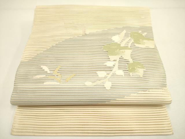 平和屋着物*夏物 絽綴れ 八寸名古屋帯 草花文 正絹 逸品 DAAY2977op|平和屋