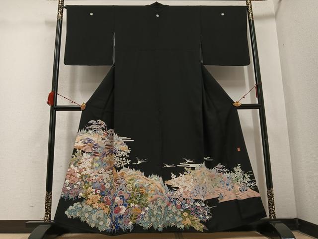 楽天市場】平和屋着物□極上 十日町友禅作家 村松竜介 黒留袖 鳳凰花文