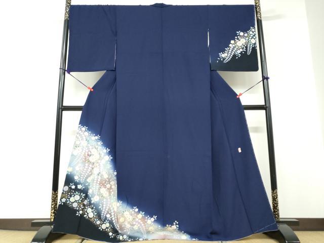 長閑やかさ屋御召しもの●越後十日町の第一級染匠 桐屋・翠山細工場 短い訪問着 絞り 辻が花 暈し染め 金彩 やまと誂製 正絹 珠玉 DABD9841ud