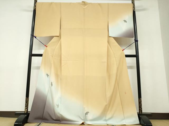 平和屋着物●訪問着　作家物　舞葉文　暈し染め　金彩　正絹　逸品　DABD9850ud｜平和屋