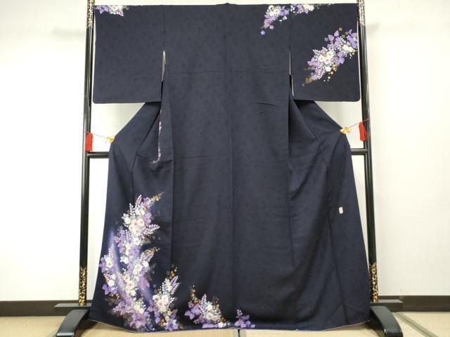 平和屋着物●越後十日町の一流染匠　桐屋・翠山工房　訪問着　辻が花　暈し染め　金銀彩　やまと誂製　正絹　逸品　AABF5273cs｜平和屋