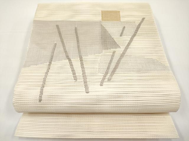 平和屋着物*夏物 八寸名古屋帯 絽綴れ 抽象文 正絹 逸品 未使用 CABI8638tx|平和屋