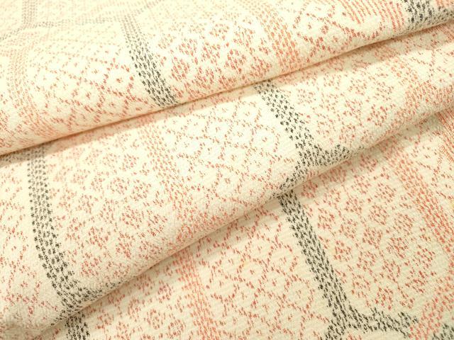 平和屋着物▽本塩沢 単衣 亀甲繋ぎ 正絹 逸品 DABD5914fe|平和屋